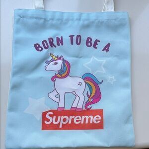 Supreme Light Blue Unicorn Tote